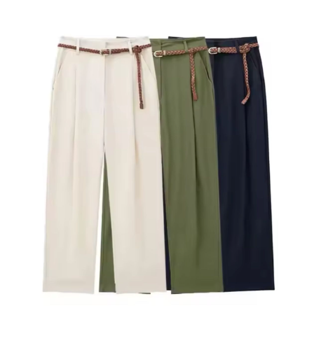 Pantalon sastre con faja cafe varios colores